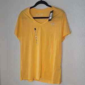 Under Armour Women's Yellow V-Neck Tee